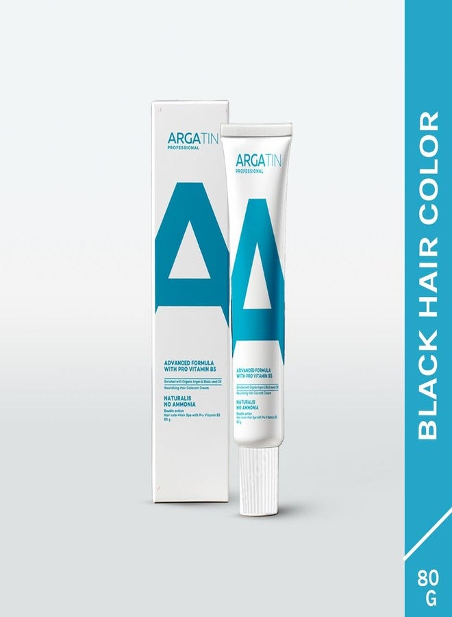 ARGATIN Professional Naturalis Hair Color Developer 20 Volume 6% 1000ml + Hair Color Tube No.1 Black 80gm (Ammonia Free) | 2in1 Formulation with Enriched Pro Vitamin B5 - Image 3