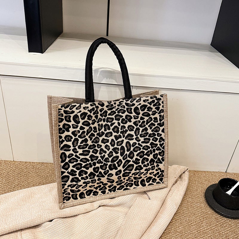 Western Style 2024 Ethnic Column Large Capacity Simple Cross-Bag Shoulder Bag Woven Bag Straw Woven Bag Travel Tote Bag - Image 3