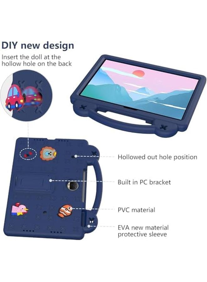 erorex Tablet Case For Honor Pad 9 2023 12.1 Inch Kids Friendly Universal Lightweight Shockproof Protective Case With Shoulder Strap And Stand Handle (Navy Blue)  - Image 5