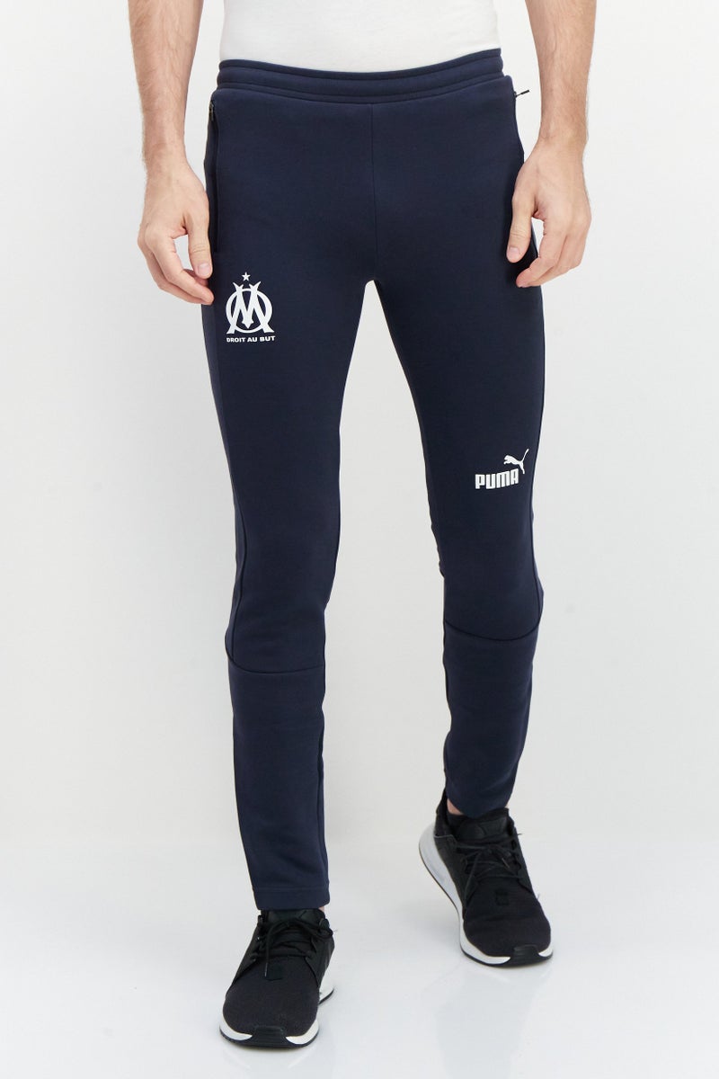 PUMA Men Slim Fit Brand Logo Training Track Pants, Navy - Image 1