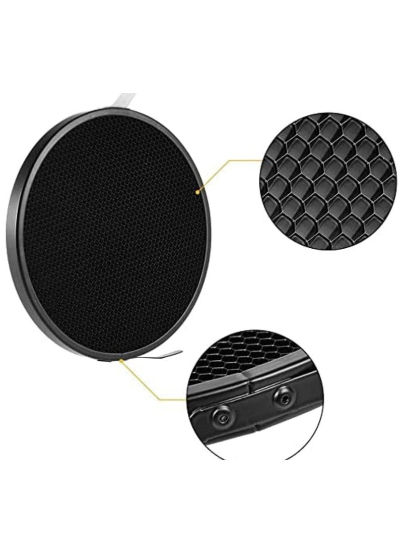 Set of 3 honeycomb grids 20-40 - 60 degrees for Bowens 7 inch standard reflector with soft diffuser