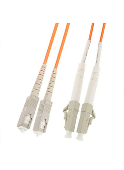 SC-LC Dual-Core Multi Mode Fiber Optic Jumper,Length: 3m