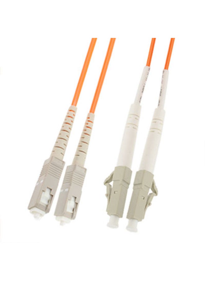 BURAQ SC-LC Dual-Core Multi Mode Fiber Optic Jumper,Length: 3m  - Image 1