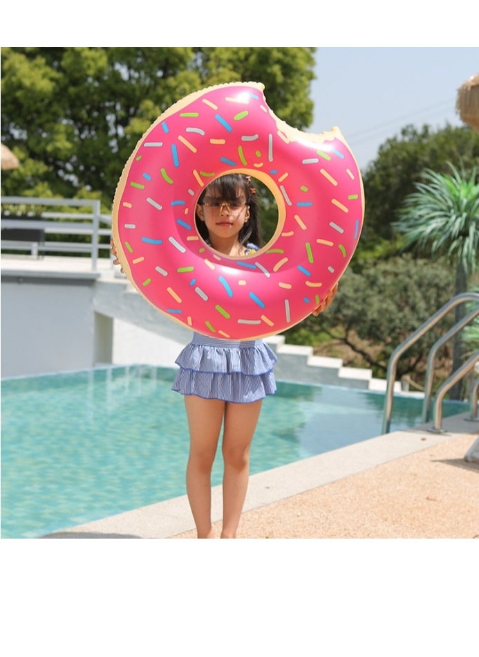 OASIS-TH Inflatable Donut Shaped Pool Ring Size 80CM Pink  - Image 1
