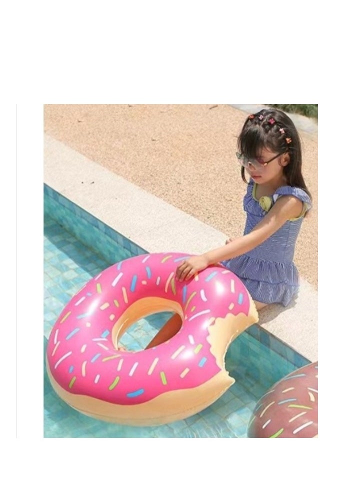 OASIS-TH Inflatable Donut Shaped Pool Ring Size 80CM Pink  - Image 3