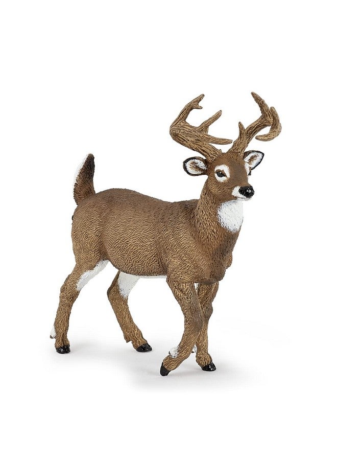 Papo Papo - White-Tailed Deer Figure - Realistic Forest Animal Toy for Kids Age 3+ - Hand Painted Wildlife Model with Antlers - 10.4 x 4 x 10.9 cm - Durable Plastic Figure - Wildlife Collection - 53021 - Image 1