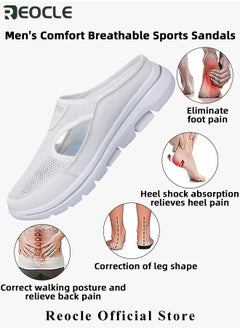 REOCLE Women's Walking Sneakers Breathable Mesh Mules Shoes Open Back Slip On Shoes Comfort Support Sports Sandals Orthopedic Stretch Shoes Lightweight House Shoes  - Image 4