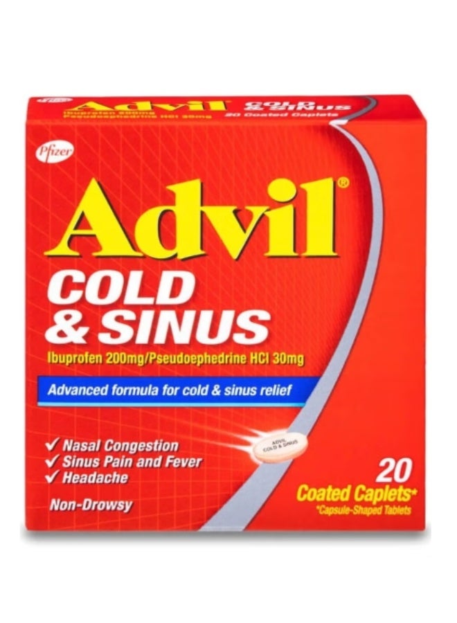 ADVIL COLD & SINUS 20 TABLETS