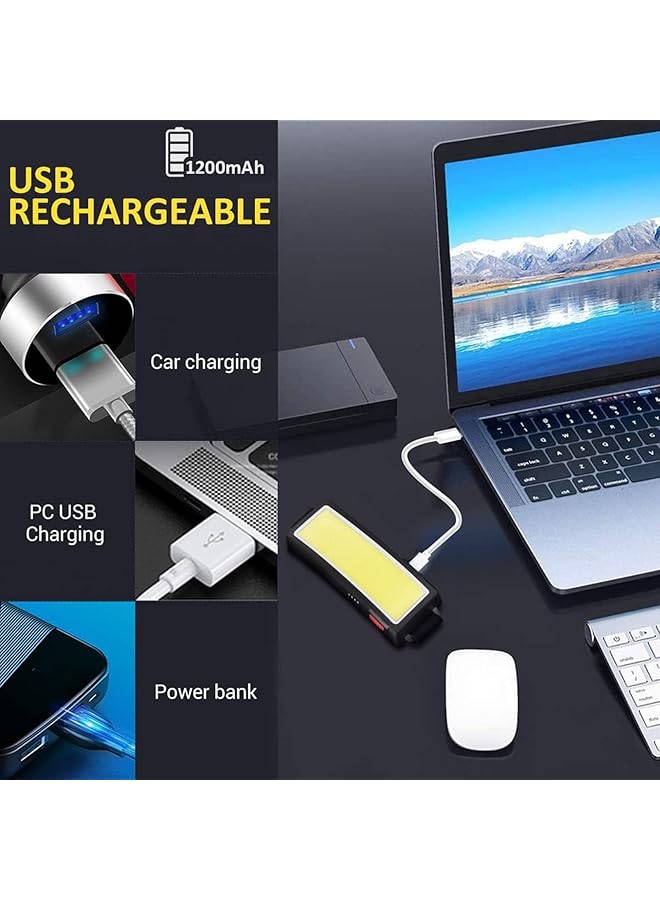 X spring LED Head Torch Rechargeable Super Bright Headlamps Waterproof Light Bar Headlamp 3 Lighting Modes Work Light Adjustable Head Torch Lightweight Headlight for Outdoor Running Fishing - Image 4