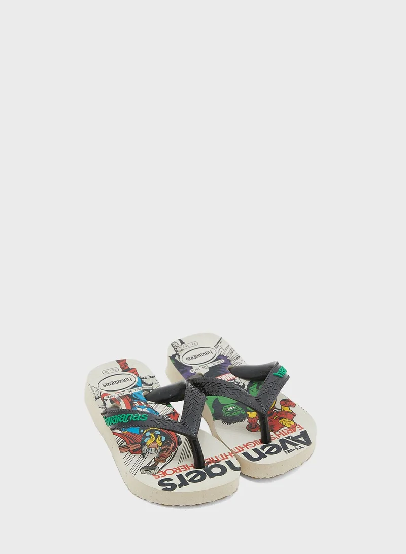 havaianas Kids Marvel Logomania Flip Flops