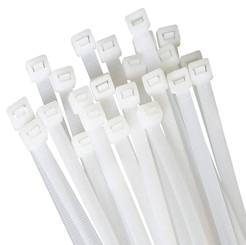 WANGFA zip ties 14 inch white Cable ties wraps 100 pcs/Pack outdoor use Long plastic ties with 60 Pounds tensile - Image 1