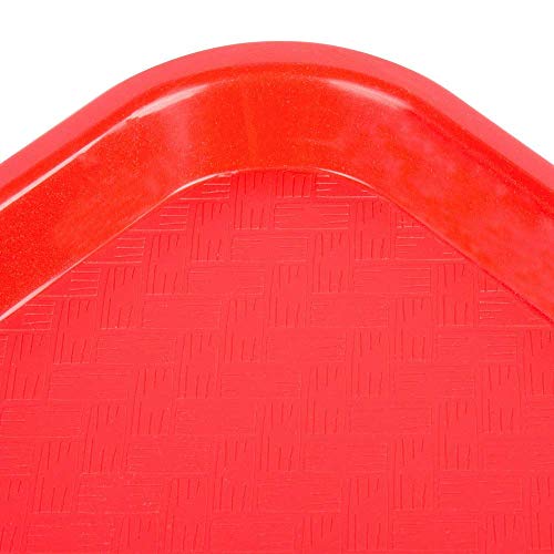 Everbuy Serving Tray Platter; Made Rectangular Shape for Serving Breakfast Drinks Dinner Tea Coffee Snacks; Length 11 Inches X Breadth 14 Inches; Red Colour; Pack of 1 - Image 5