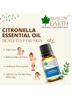 BLISS OF EARTH Bliss of Earth Pure Citronella & Lemongrass Essential Oils Combo 10ML Each For Mosquito & Bug Repelling  - Image 4