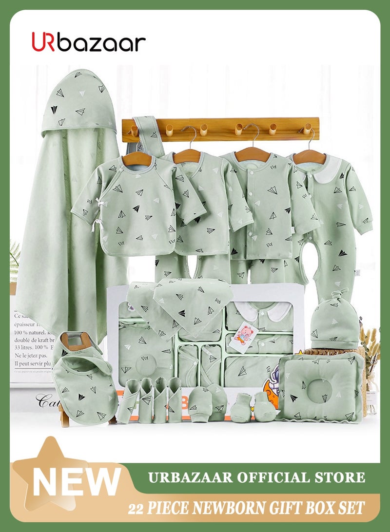 أوربازار صندوق هدايا للأطفال مكون من 22 قطعة، مجموعة ملابس لحديثي الولادة، مجموعة ملابس هدايا للأطفال، مجموعة هدايا لحديثي الولادة، مجموعة ملابس لحديثي الولادة، صندوق هدايا للأطفال للأولاد والبنات - Image 1
