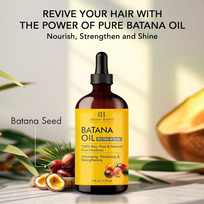 Botanic Hearth Hair Oil for Hair Growth & Home Hair Perm Kit | Strengthening Dry, Frizzy, Damaged Hair & Scalp Treatment | Batana Oil – 4 Fl Oz (2pack) - Image 5