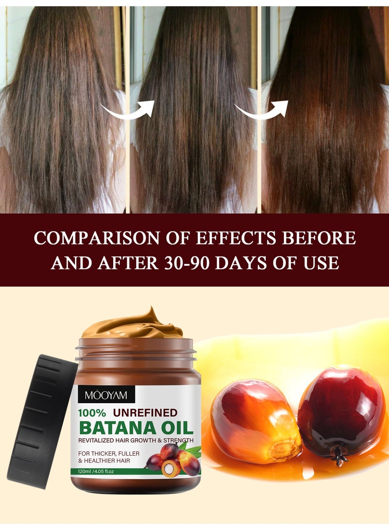 MOOYAM 2 Pack Batana Oil Hair Growth with Revitalizing Oil and Scalp Scrub Shampoo Prevents Hair Loss for Thicker Fuller Healthier Hair All Hair Types - Image 4