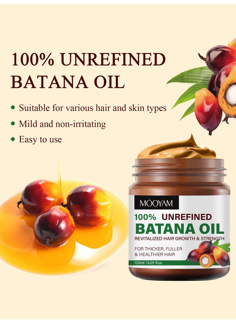 MOOYAM 2 Pack Batana Oil Hair Growth with Revitalizing Oil and Scalp Scrub Shampoo Prevents Hair Loss for Thicker Fuller Healthier Hair All Hair Types - Image 5
