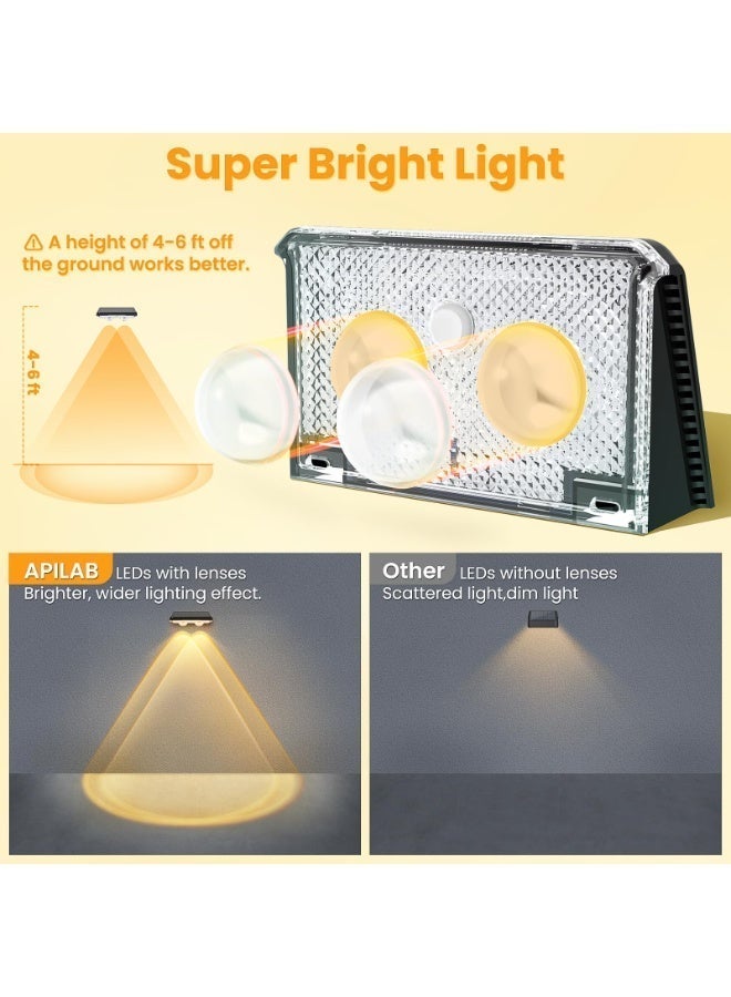 Solar Fence Lights Outdoor 4 Pack - 3 Modes (Warm/Neutral/Cool White), Fence Lights Solar Powered for Outside, IP65 Waterproof, Deck Lighting for Wall, Step, Patio, Pathway, Stairs - Image 3