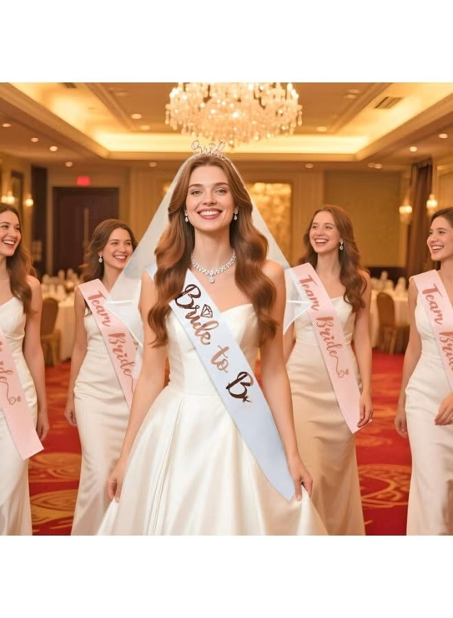 White Double Ribbon Edge Center Cascade Bridal Wedding Veil  Women Bride To Be Veil Party Set - Image 3