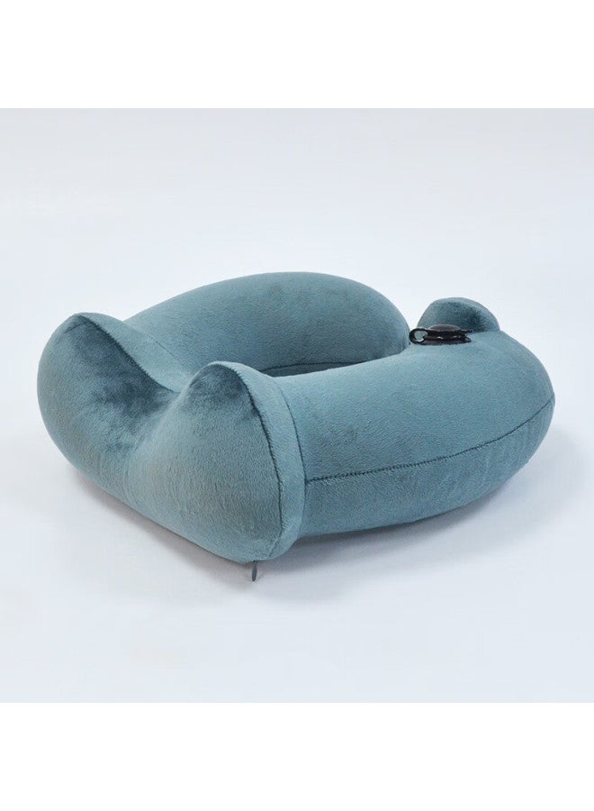 Wellhouse Wellhouse Inflatable Pillow, Push-type U-shaped Neck Pillow Set Of Four, Airplane Travel Accessory, Gray  - Image 3