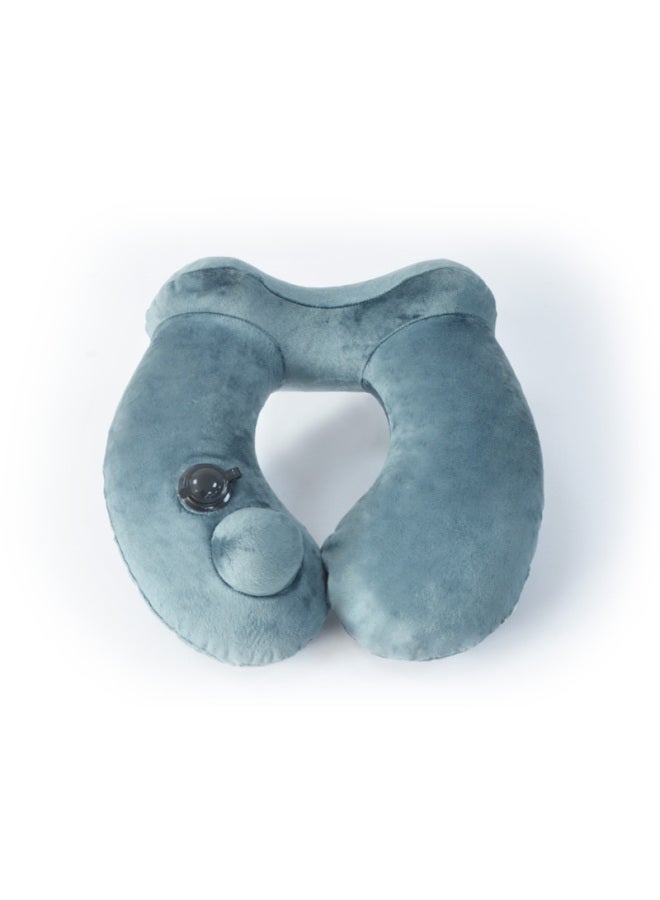 Wellhouse Wellhouse Inflatable Pillow, Push-type U-shaped Neck Pillow Set Of Four, Airplane Travel Accessory, Gray  - Image 2