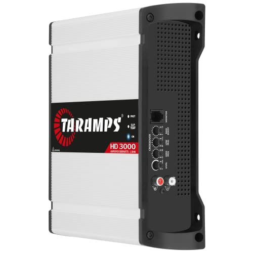 Taramp's تارامبس HD 3000 1 أوم 1 قناة 3000 واط RMS ماكس، صوت سيارة كامل النطاق، مضخم أحادي، مؤشر LED، مضخم فئة D، تقاطع، مضخم أبيض 3k، جودة الصوت - Image 3