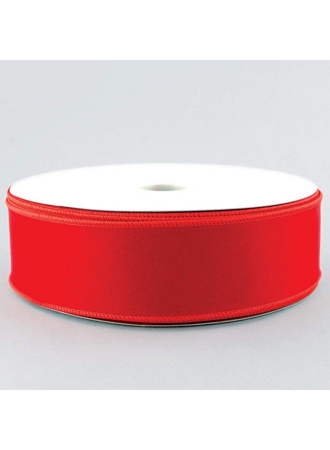 OLYPHAN Red Wire Ribbon Velvet 2.5 (2 1/2) Inch Wide 50 Yd Wired-Edge Trim - Gift Wrapping Bow, Indoor Outdoor Christmas Tree Trimming Bows/Winter Wedding Ribbons Xmas Crafts & Gifts (50) - Image 5