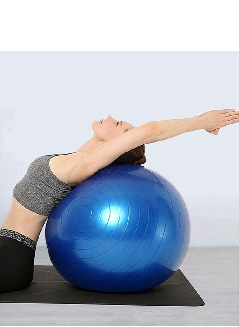 YOMA Yoga Ball With Air Pump blue color 75cm and 65cm  - Image 3