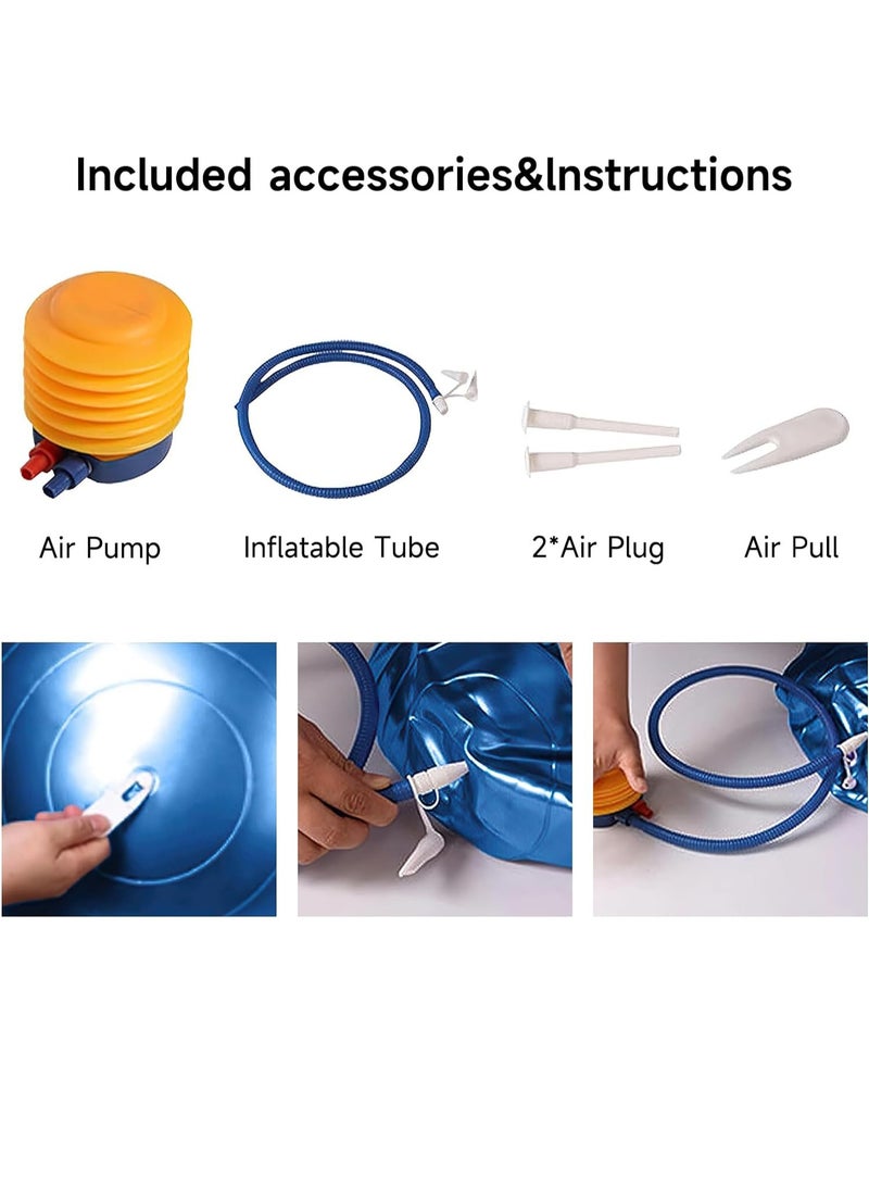 YOMA Yoga Ball With Air Pump blue color 75cm and 65cm  - Image 5
