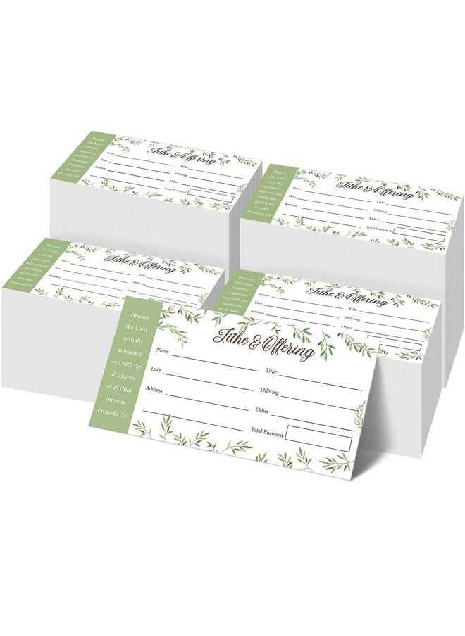 Woanger - 1000 Count Church Offering Envelopes Tithe Donation Envelopes My Offering Bill Size Envelope Checks And Cash Envelopes For Tithes And Offerings (Greenery) - Image 1