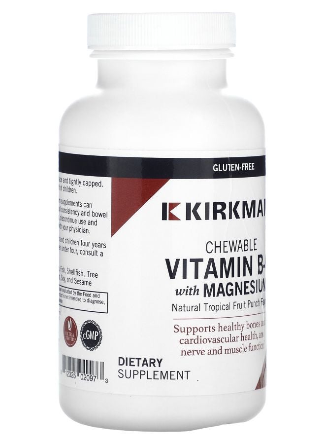 Kirkman Labs Chewable Vitamin B-6 with Magnesium Natural Tropical Fruit Punch 120 Tablets - Image 2