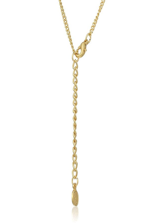 استيل قلادة إستيل مطلية بالذهب على شكل رمز تعبيري مذهول مرصعة بكريستالات بيضاء للنساء - Image 2