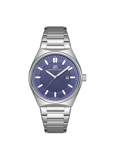 Kenneth Scott Men's Blue  Dial Analog Watch - K24016-SBSN