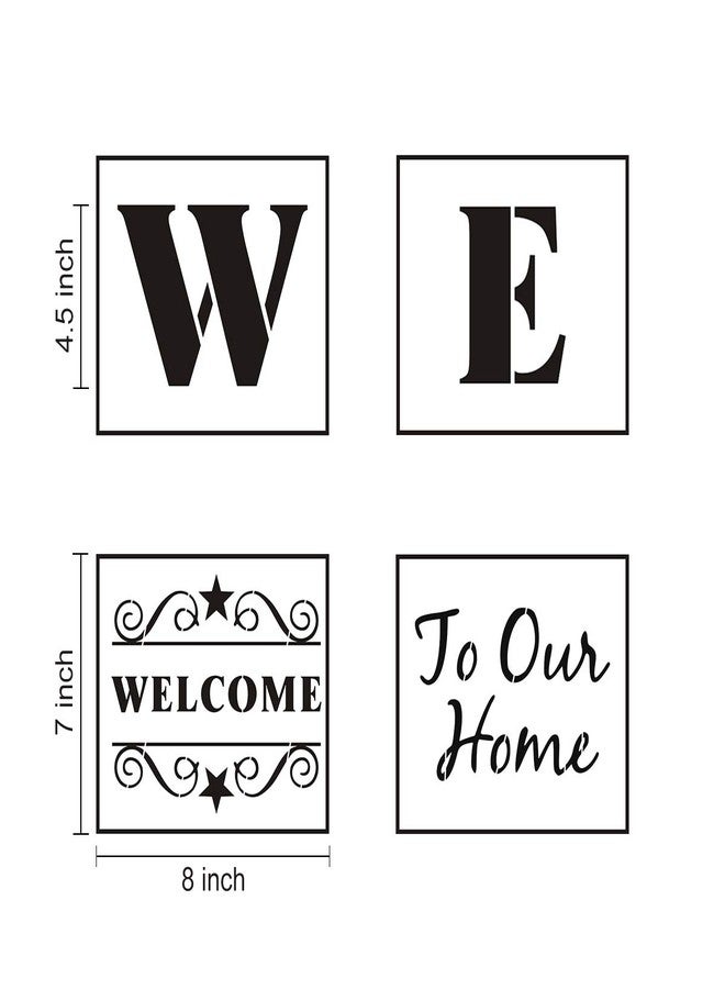 REOLAN Welcome Stencils for Painting on Wood - 11 Pack Large Vertical Welcome Sign Stencil Templates for Wood Signs, Reusable Letter Stencils for Home, Patio, Porch Signs & Front Door Decorations - Image 4