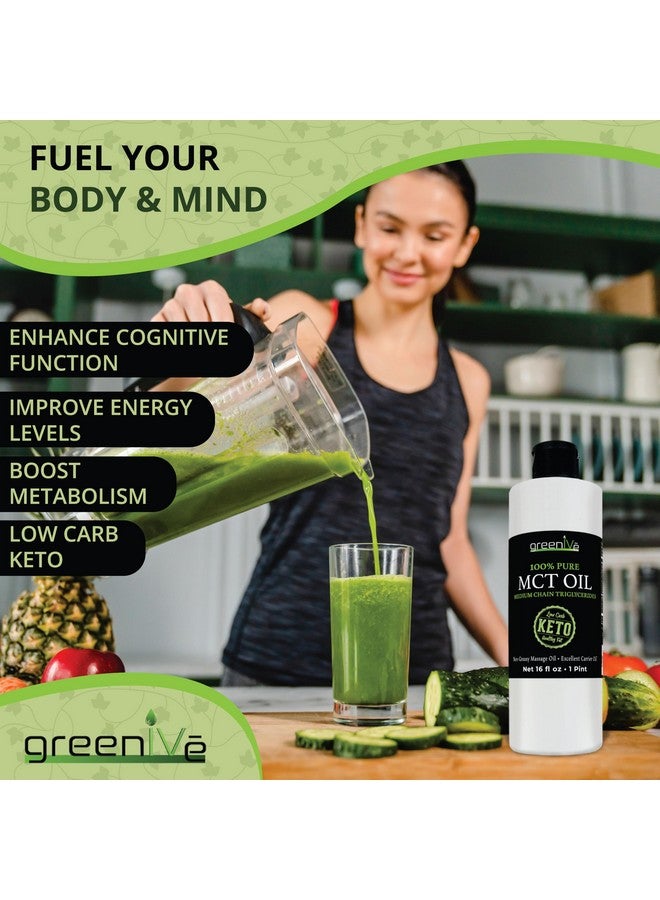 GreenIVe MCT Oil Body and Mind Fuel Non GMO 100% Pure MCT (16 Ounce) - Image 5