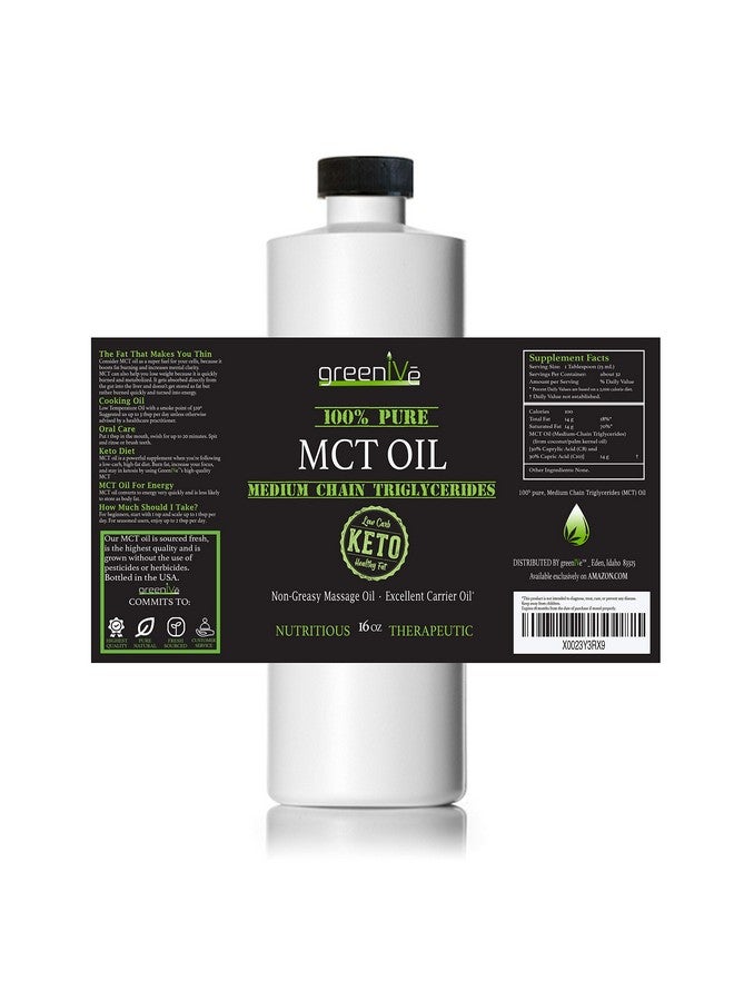 GreenIVe MCT Oil Body and Mind Fuel Non GMO 100% Pure MCT (16 Ounce) - Image 2