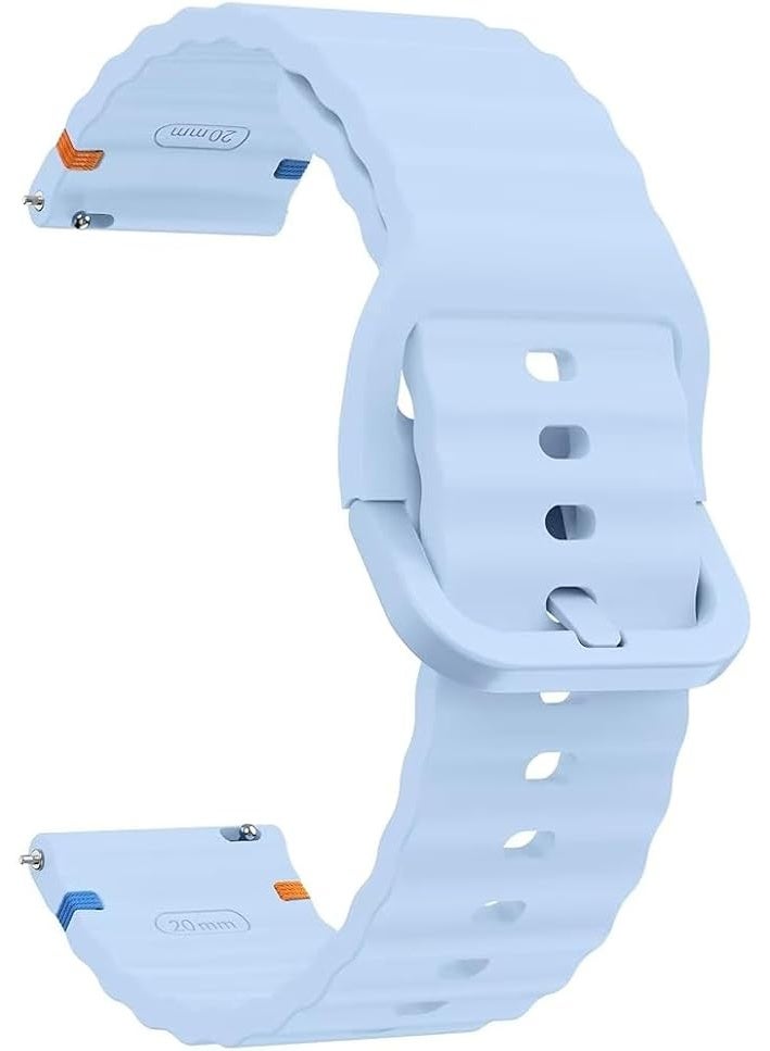 20 mm Silicone Watch Strap, Quick Release Watch Straps for Men and Women, Skin-friendly, Soft, Replacement Strap for 20 mm Compatible with Amazfit/Huawei/MI/Fossil/samsung - Image 4