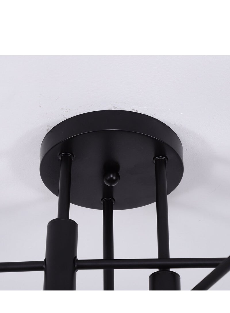 Mid Century Sputnik Chandelier Modern Ceiling Lighting 6 Lights Adjustable Industrial Mount Pendant Light Fixture For Kitchen Living Dining Room Bedroom Foyer