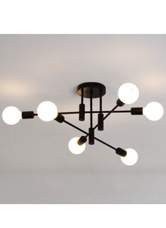 GEADI Mid Century Sputnik Chandelier Modern Ceiling Lighting 6 Lights Adjustable Industrial Mount Pendant Light Fixture For Kitchen Living Dining Room Bedroom Foyer  - Image 1