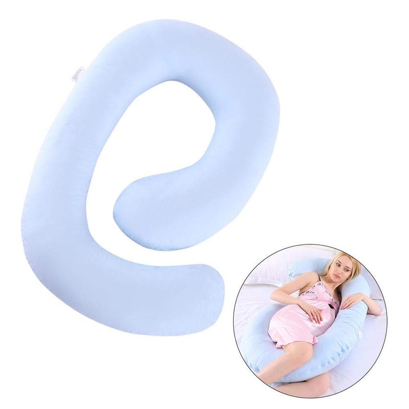 Snoozy SNOOZY Ultra Soft CShape Pregnancy Maternity Pillow Multi Purpose with Removable Cover Zip Sky Blue  - Image 2