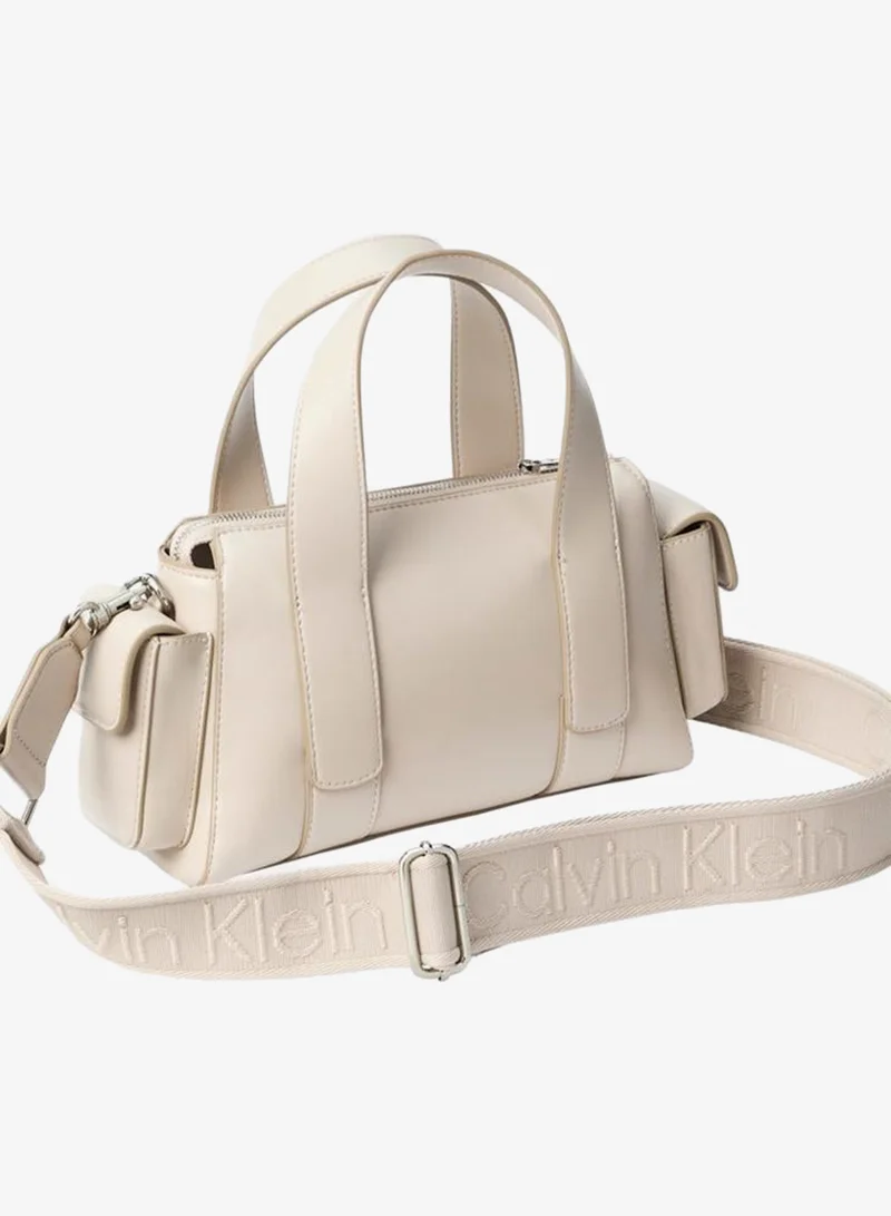 CALVIN KLEIN Convertible Jacquard Crossbody Handbag