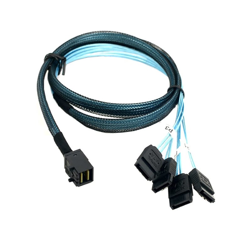 Chenyang Mini SAS SFF-8643 Host 1 to 4 SATA 7Pin Target Hard Disk 6Gbps Data Server Raid Cable 1.0M - Image 4