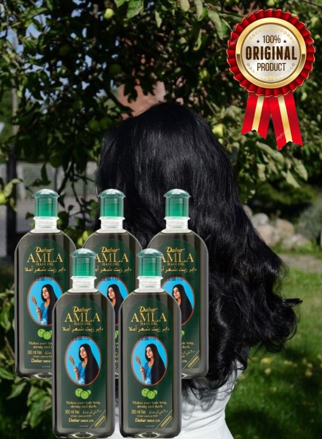 Dabur 5 Pieces Dabur Amla Hair Oil 300ML  - Image 1