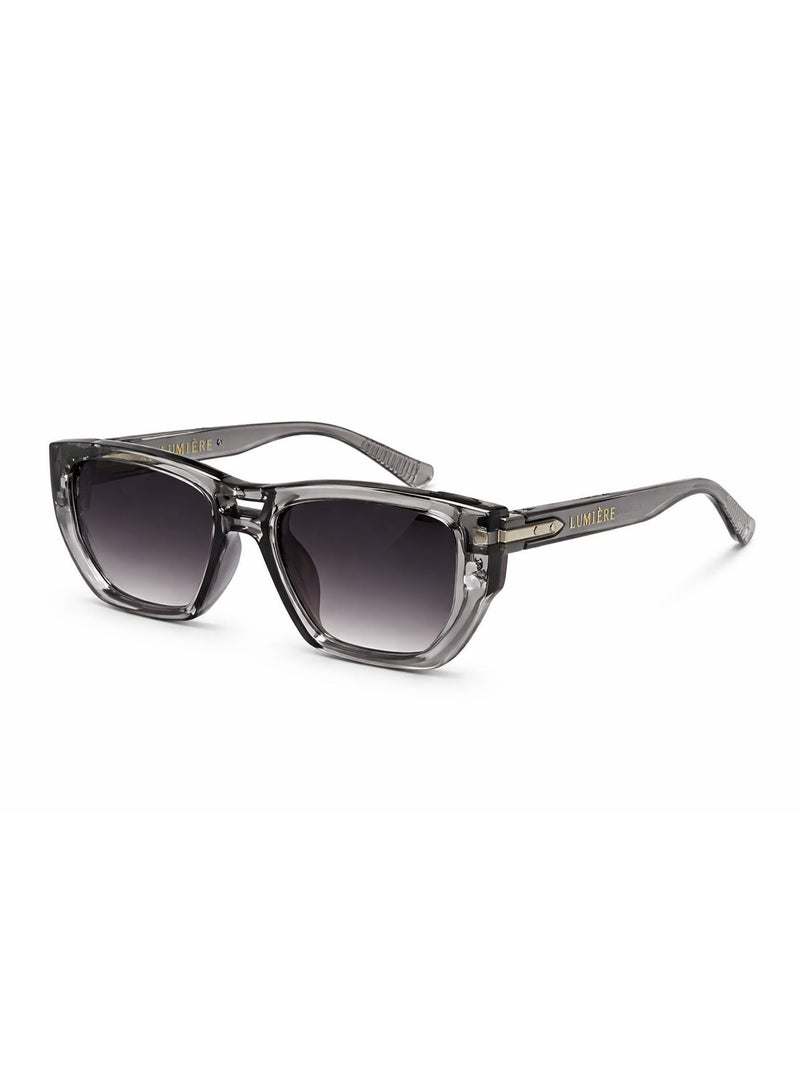LUMIERE Luxury Square Frame Sunglasses for Men – Transparent Grey Acetate Frame with Gradient UV Protection Lenses | Premium Designer Style Eyewear – Lumière Collection - Image 2