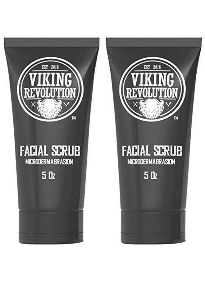Viking Revolution Microdermabrasion Face Scrub For Men Facial Cleanser For Skin Exfoliating Deep Cleansing Removing Blackheads Acne Ingrown Hairs Men Face Scrub For Preshave (2 Pack)  - Image 2