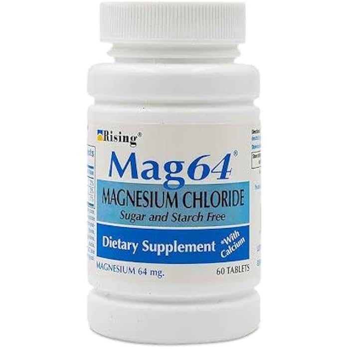Rising Pharma - Mag64 Magnesium Chloride with Calcium Tablets - 60 Counts - Image 1