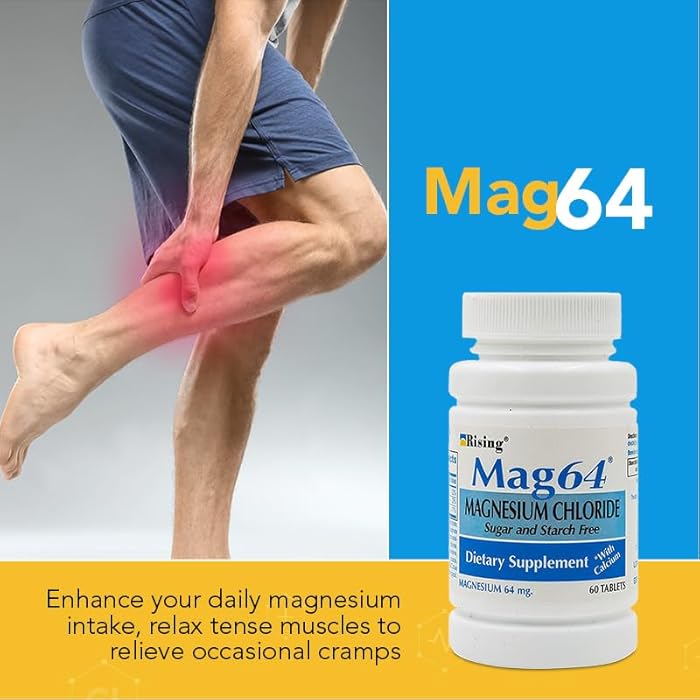 Rising Pharma - Mag64 Magnesium Chloride with Calcium Tablets - 60 Counts - Image 4
