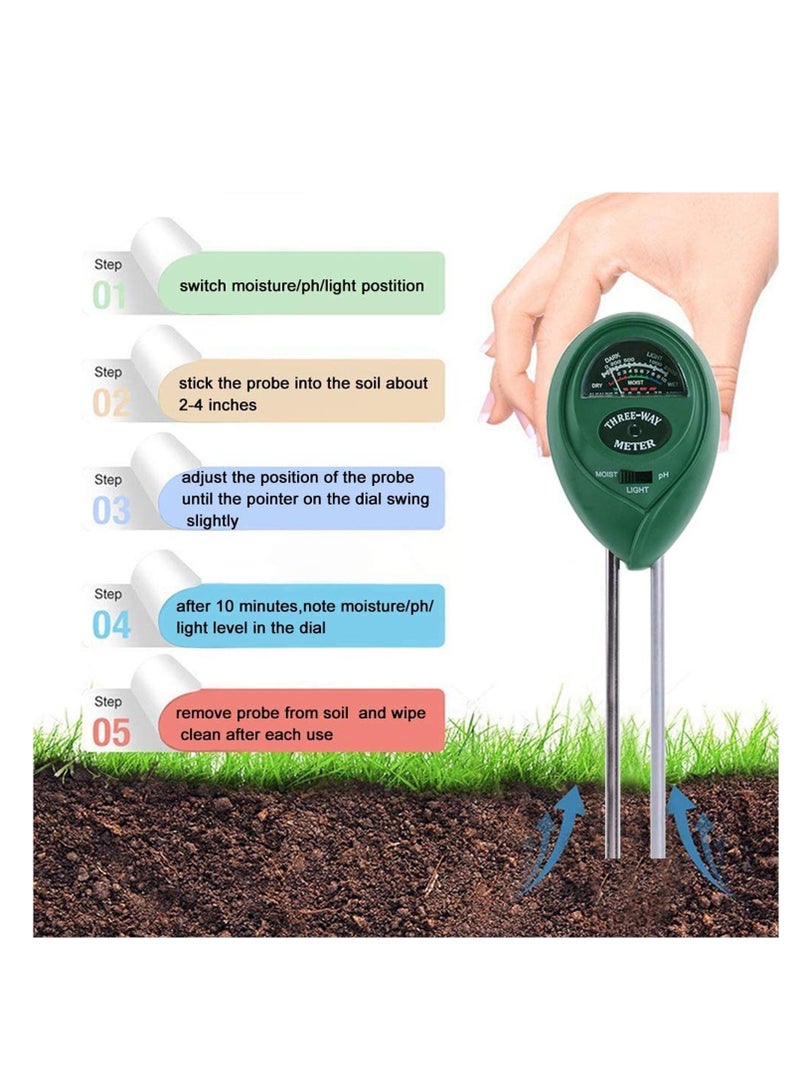 Y&D Soil Moisture Meter 3 In 1 with Light Test Plant Water Sensor Hygrometer for Garden Farm Lawn Indoor Outdoor  - Image 5