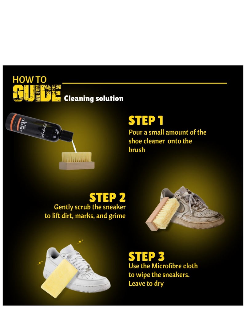 Sneakkool Premium 6-in-1 Sneaker & Shoe Cleaning Kit – Foam Cleaner, Water-Repellent, Odor Eliminator, Brush & Microfiber Towel – Safe for Leather, Suede, Canvas – Deep Clean Sneakers Fast - Image 3