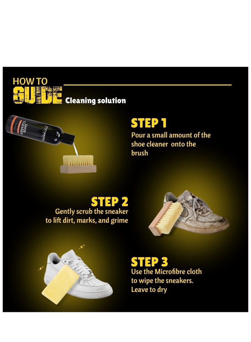 Sneakkool Premium 6-in-1 Sneaker & Shoe Cleaning Kit – Foam Cleaner, Water-Repellent, Odor Eliminator, Brush & Microfiber Towel – Safe for Leather, Suede, Canvas – Deep Clean Sneakers Fast - Image 4